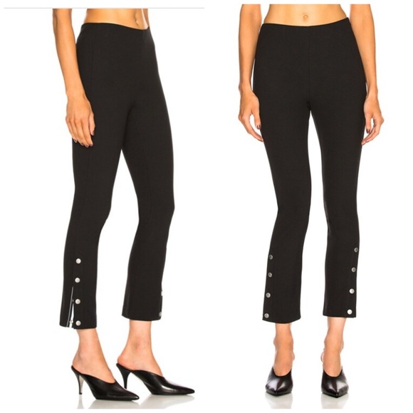 Rag & Bone- Simone Slim Cropped Pants with Snap button Cuffs - Picture 1 of 8